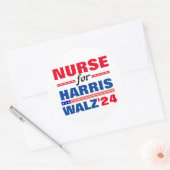 Verpleegster voor Harris Walz Red Blue Ronde Sticker (Envelop)