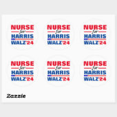 Verpleegster voor Harris Walz Red Blue Ronde Sticker (Vel)