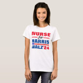 Verpleegster voor Harris Walz Red Blue T-shirt (Voorkant volledig)