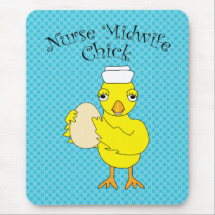 Verpleegster vroedvrouw chick muismat