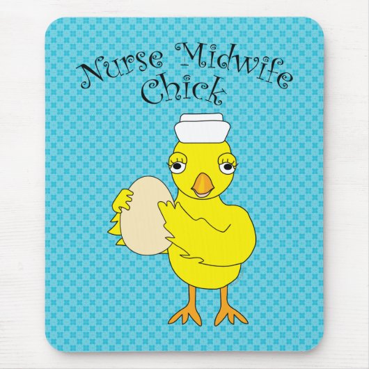 Verpleegster vroedvrouw chick muismat (Voorkant)