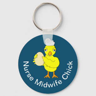 Verpleegster vroedvrouw chick sleutelhanger