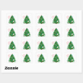 Verpleegster Vrolijk Kerstboom Vierkante Sticker (Vel)