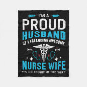 verpleegster vrouw cadeau fleece deken (Voorkant)