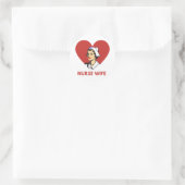 Verpleegster vrouw ronde sticker (Tas)