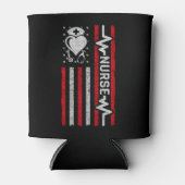 Verpleegster Waardering Hero Hart Leven Amerikaans Blikjeskoeler (Voorkant)