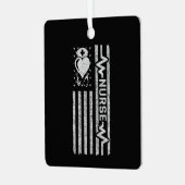 Verpleegster Waardering Hero Hart Leven Amerikaans Metalen Ornament (Voorkant links)