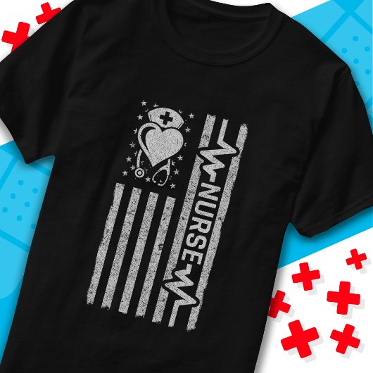 Verpleegster Waardering Hero Hart Leven Amerikaans T-shirt