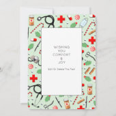 Verpleegster Waardering Vakantiekaarten Bedankkaart (Achterkant)