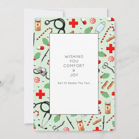 Verpleegster Waardering Vakantiekaarten Bedankkaart (Achterkant)