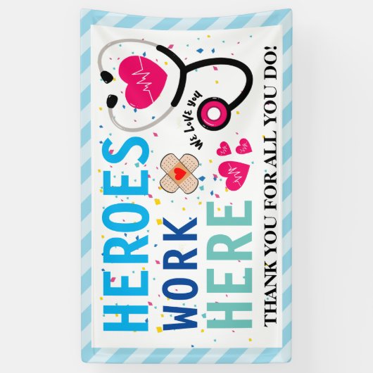 Verpleegster Waardering Week Dank u Banner (Verticaal)