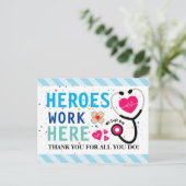 Verpleegster Waardering Week Dank u Banner Briefkaart (Staand voorkant)