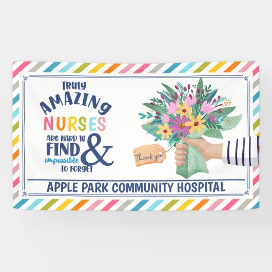 Verpleegster Waardering Week Dank u geweldige verp Spandoek (Horizontaal)