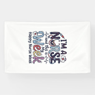 Verpleegster Week Vintage Typografie Shirt Ontwerp Spandoek