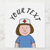 Verpleegster Wijn Etiket (Enkel label)