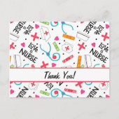 Verpleegster Wit Aanpasbaar Briefkaart (Voorkant)