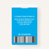 Verpleegster Ziekenhuis Medewerker Custom Photo Ba Badge (Achterkant)