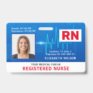 Verpleegster Ziekenhuis Medisch Werknemer Foto ID Badge
