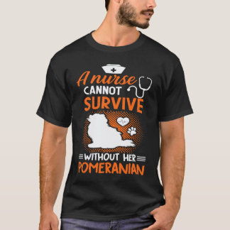Verpleegster ziekenhuis Poolse Dwergspitz eigenaar T-shirt