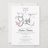 Verpleegsters Afstudeer Roze Vlinders Afstudeer Ca Kaart (Voorkant)