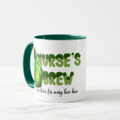 Verpleegster's Brew Mok: Groen slijm met heksendra Mok (Voorkant links)