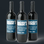 Verpleegster's Funny Prescription Blue Custom Wijn Etiket<br><div class="desc">Het grappige wijnlabel van deze verpleegster is een must have voor verpleegkundigen die van wijn houden. Het blauwe label zal wat humor toevoegen aan je wijntijd die alleen is of met je vrienden. Je hebt 99 navullingen dus heb wat leuke verpleegsters! Dit is ook het perfecte cadeau voor alle verpleegkundigen...</div>