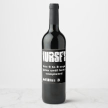 Verpleegster's Funny wine label