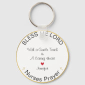 Verpleegsters Gepersonaliseerd Gebed Zegen Mij Hee Sleutelhanger (Voorkant)