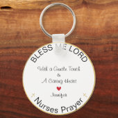 Verpleegsters Gepersonaliseerd Gebed Zegen Mij Hee Sleutelhanger (Voorkant)