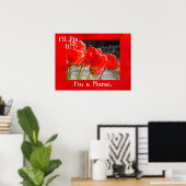 Verpleegsters kunstprints Rode Tulpen Ik ben een v Poster (Thuiskantoor)