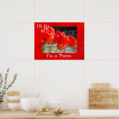 Verpleegsters kunstprints Rode Tulpen Ik ben een v Poster (Keuken)