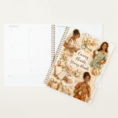 Verpleegsters lopen op koffie en zorg planner (Display)