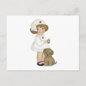  verpleegsters met puppy T-shirts en cadeautjes Briefkaart