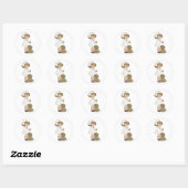  verpleegsters met puppy T-shirts en cadeautjes Ronde Sticker (Vel)