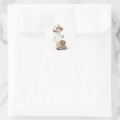  verpleegsters met puppy T-shirts en cadeautjes Ronde Sticker (Tas)