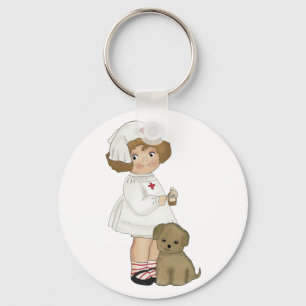  verpleegsters met puppy T-shirts en cadeautjes Sleutelhanger