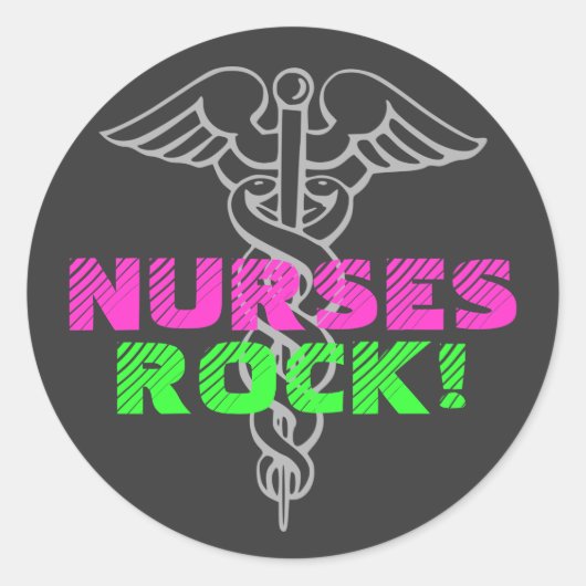 Verpleegsters Rock! stickers (Voorkant)