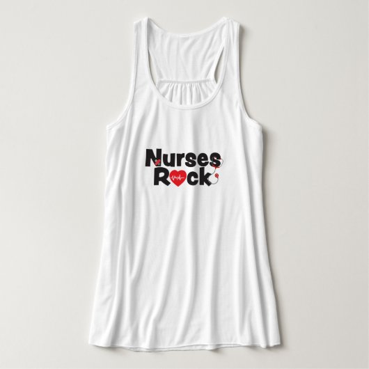 Verpleegsters Rock Tank Top (Design voorkant)