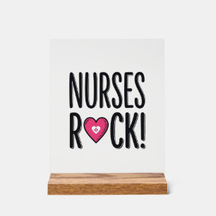 Verpleegsters Rock Vintage Verpleegster Hart Vecto Acryl Bord