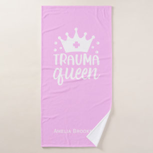 verpleegsters roze cute koningin moderne eenvoudig badhanddoek