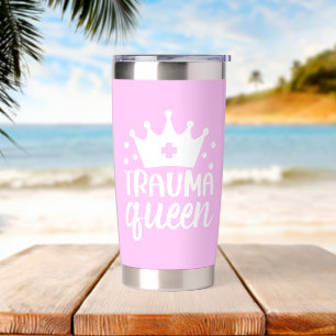 verpleegsters roze leuk cadeau eenvoudig kroontje geïsoleerde drinkbeker