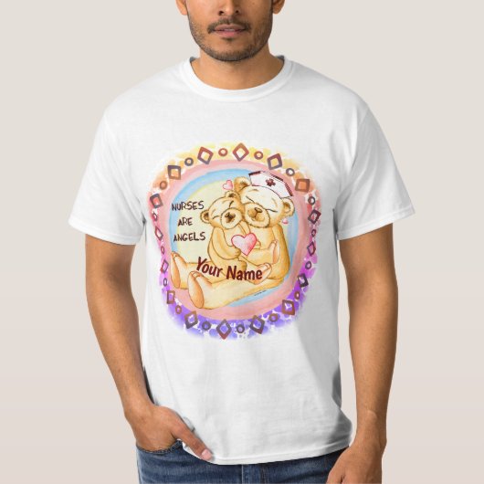 Verpleegsters zijn engelen t-shirt (Voorkant)