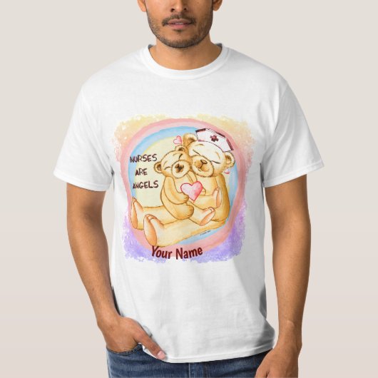 Verpleegsters zijn engelen t-shirt (Voorkant)