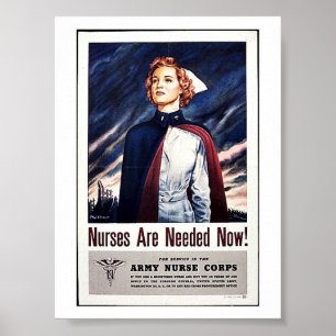 Verpleegsters zijn nu nodig! poster