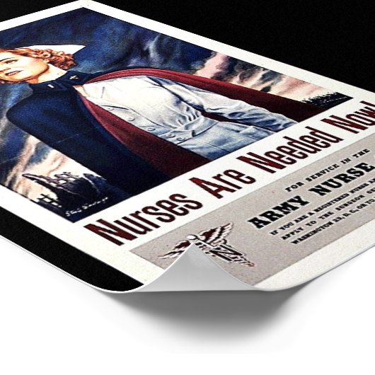 Verpleegsters zijn nu nodig! poster (Hoek)