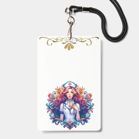 Verpleegstersbadge Badge (Voorzijde met lanyard)
