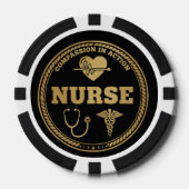 Verpleegstersembleem | Compassie in actie Poker Chips (Voorkant)