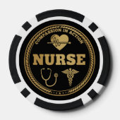 Verpleegstersembleem | Compassie in actie Poker Chips (Achterkant)