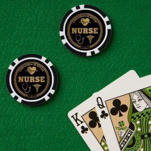 Verpleegstersembleem Compassie in actie Poker Chips