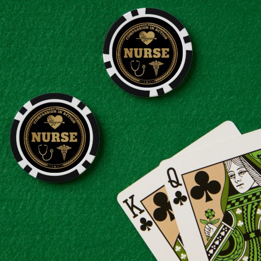 Verpleegstersembleem | Compassie in actie Poker Chips (Pokertafel (Dubbel))